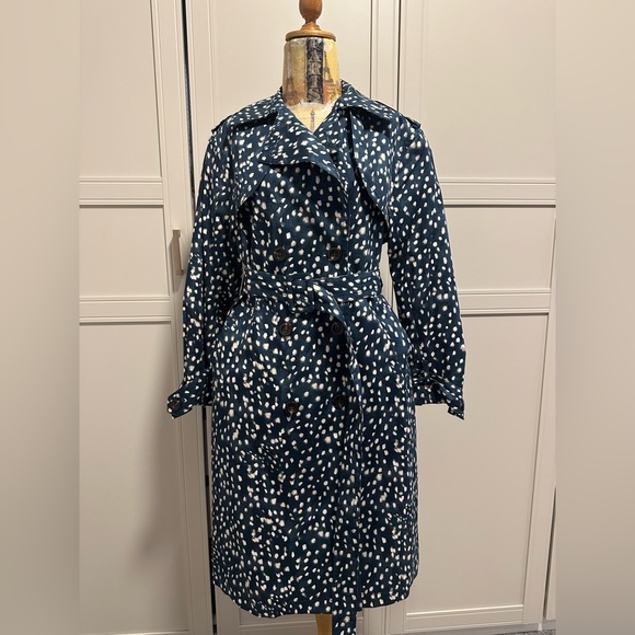 Ann Taylor Spotted Modern Trench Coat - Picture 4 of 7
